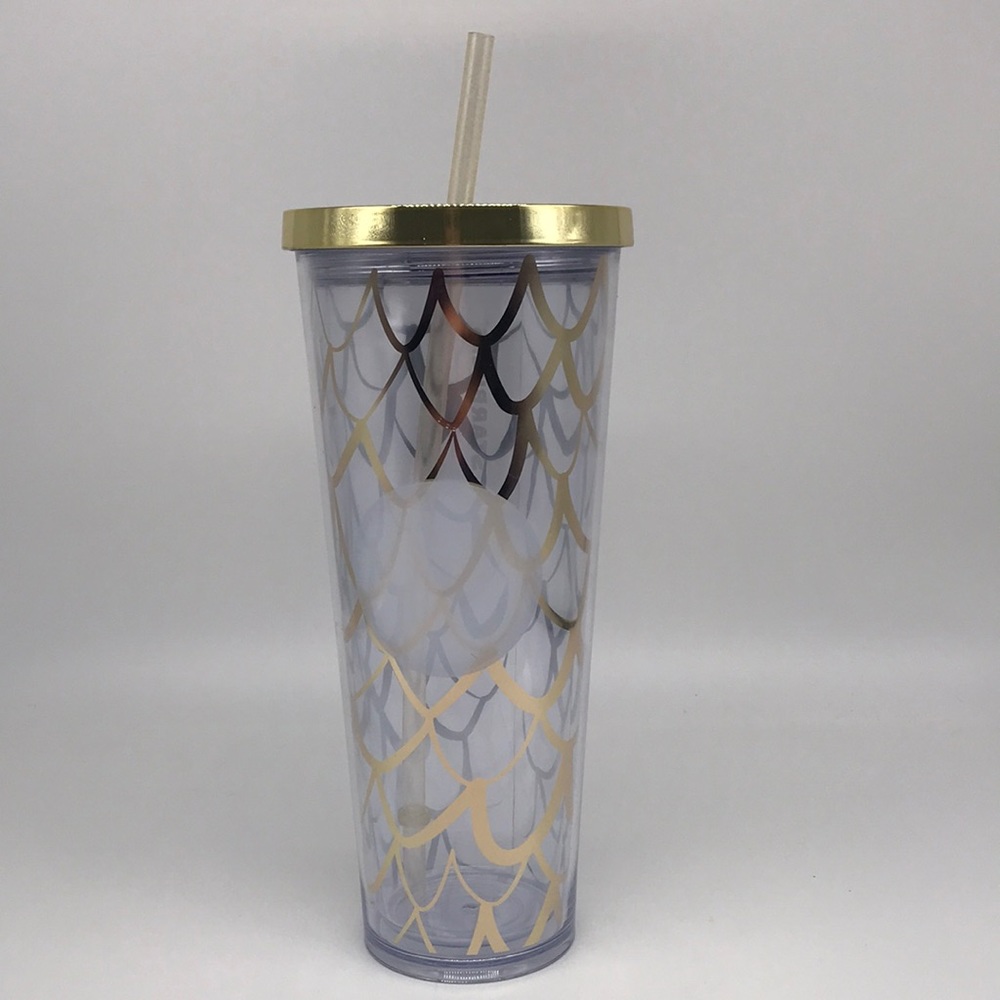 Starbucks Venti Tumbler Gold Mermaid 2016 24 oz